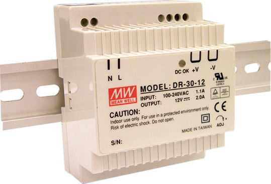 Mean Well DR30-12 DIN Rail Power Supply 2A/12V/24W