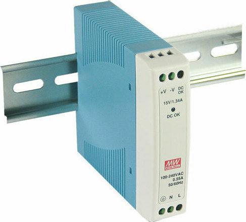 Mean Well Захранване За Ел. Табло MDR10-24 С Изход 24V И Мощност 10W 0.42A 0.42A