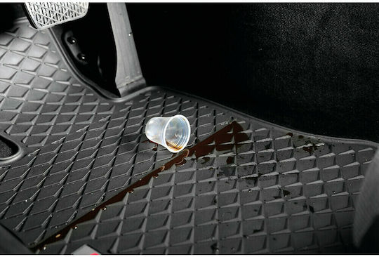 Lampa Σετ Μπροστινά και Πίσω Πατάκια 4τμχ για Fiat Panda 2012 Μαύρα