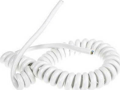 VK Lighting VK/H03VVH8-F/4/W/3 Power Cord with Size 3x0.75mm² In White Colour 4m