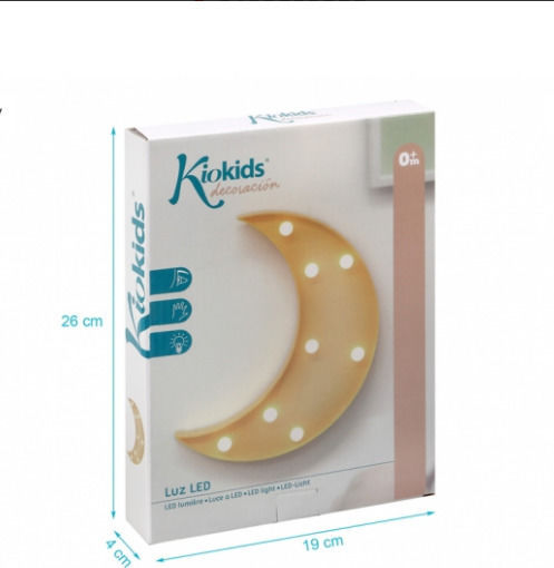 Kiokids Kinder Wandleuchte LED Kunststoff Yellow Moon