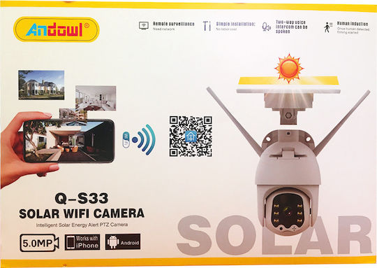 Andowl Q-S33 IP Surveillance Camera Wi-Fi Full HD 1080p Waterproof Battery Powered with Two-Way Communication and Lens 4mm