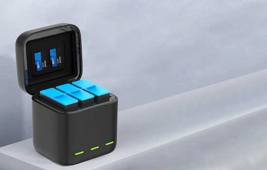 Telesin 3-Slot Charger Box + 3 Batteries Charger for GoPro Hero 11 / Hero 10 / Hero 9