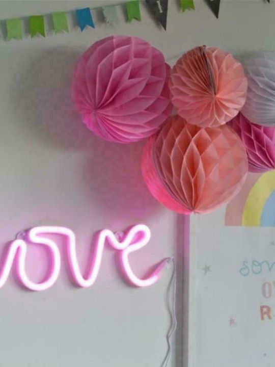 A Little Lovely Company Plastic Kids Wall Light Love