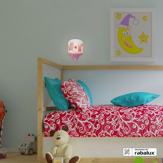 Rabalux Kinder Wandleuchte Kunststoff Cathy Pink