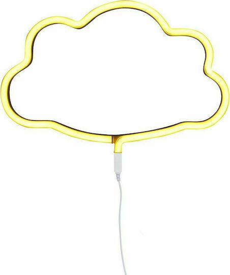 A Little Lovely Company Lumină de perete pentru copii Plastic Cloud Galben