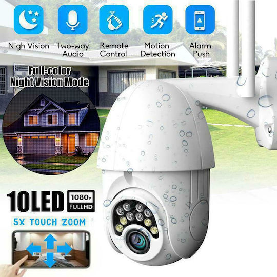 IP Surveillance Camera Wi-Fi Full HD 1080p Waterproof with Two-Way Communication and 3.6mm Lens