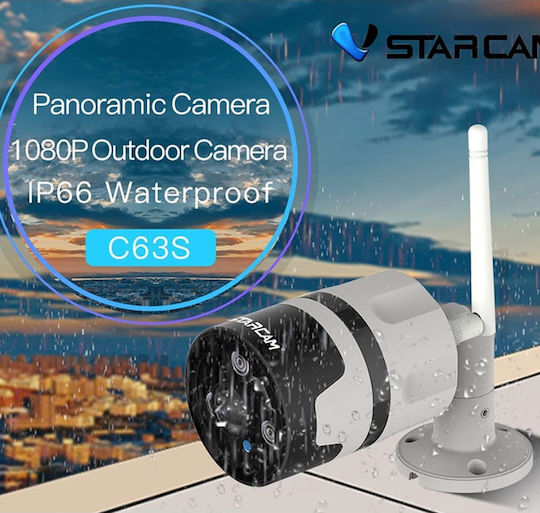 Vstarcam C63S IP Κάμερα Παρακολούθησης Wi-Fi Full HD 1080p Αδιάβροχη με Αμφίδρομη Επικοινωνία