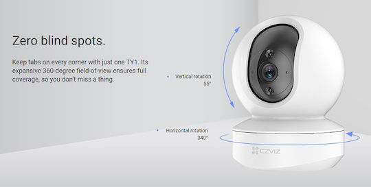 Ezviz CS-TY1 IP Überwachungskamera Wi-Fi Full HD 1080p mit Zwei-Wege-Kommunikation und Objektiv 4mm