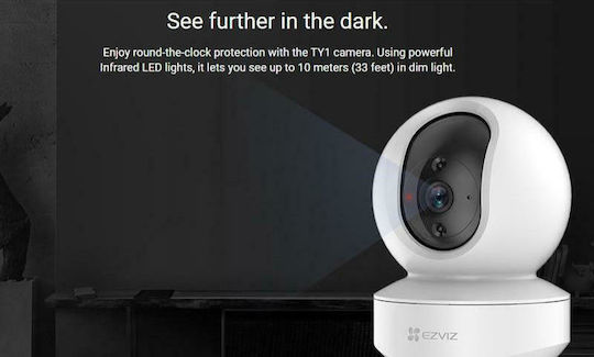 Ezviz CS-TY1 IP Überwachungskamera Wi-Fi Full HD 1080p mit Zwei-Wege-Kommunikation und Objektiv 4mm