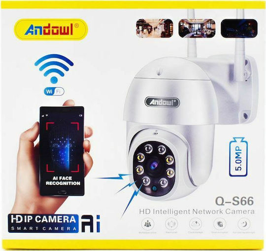 Andowl Q-S66 IP Surveillance Camera Wi-Fi Full HD 1080p Waterproof with Two-Way Communication and Lens 3.6mm
