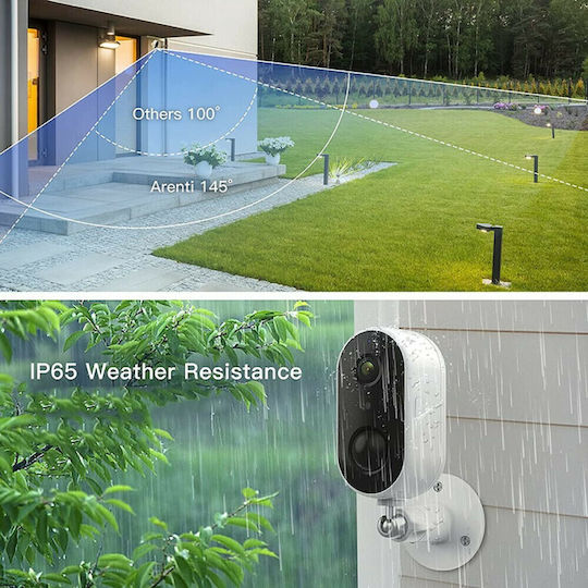Laxihub W1-TY IP Камера за наблюдение Wi-Fi Full HD 1080p Водоустойчива с Двупосочна Комуникация