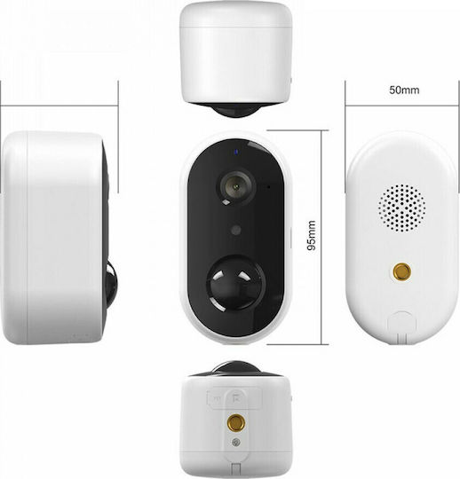 Laxihub W1-TY IP Камера за наблюдение Wi-Fi Full HD 1080p Водоустойчива с Двупосочна Комуникация