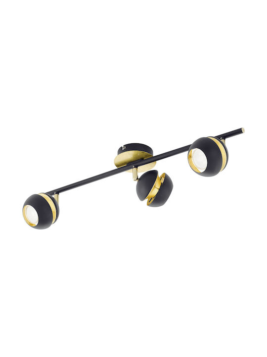 Eglo Nocito Triple Spot with Socket GU10 in Black Color
