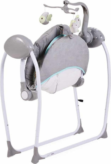 Cangaroo Electric Baby Relax Swing Swing Plus with Music Grey for Child up to 9kg