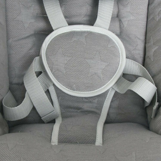 Lorelli Ηλεκτρικό Relax Μωρού Κούνια Portofino Cool Grey Stars με Μουσική 2 σε 1 για Παιδί έως 9kg
