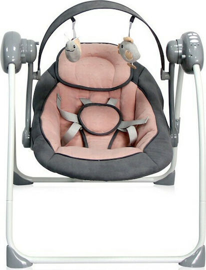 Lorelli Electric Baby Relax Swing Portofino with Music Cameo Rose Stars for Child up to 9kg