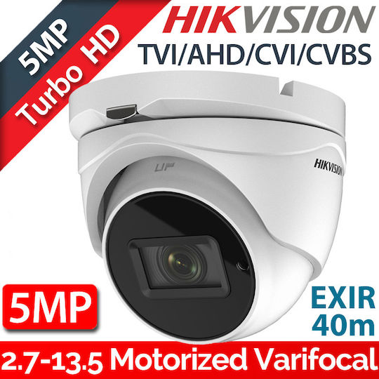 Hikvision DS-2CE56H0T-IT3ZF CCTV Cameră de Supraveghere Full HD+ 5MP Rezistentă la apă cu Lentilă 2.7-13.5mm