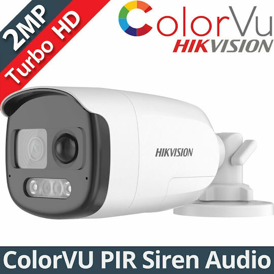 Hikvision DS-2CE12DF3T-PIRXOS CCTV Surveillance Camera Full HD 1080p Waterproof with Two-Way Communication and Lens 2.8mm