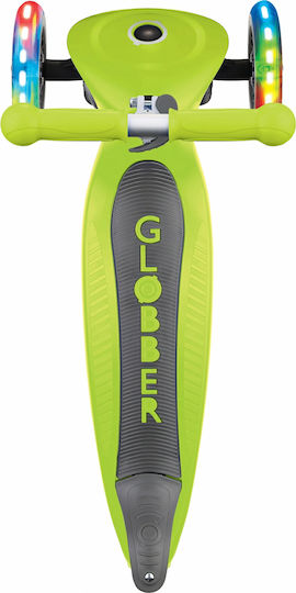 Globber Kids Scooter Foldable Primo Lights 3-Wheel for 3+ Years Green
