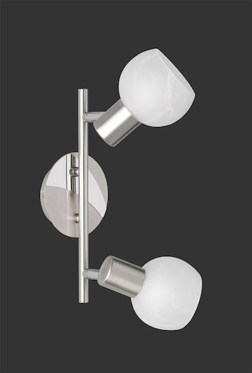 Trio Lighting Antibes Διπλό Σποτ με Ντουί E14 σε Ασημί Χρώμα
