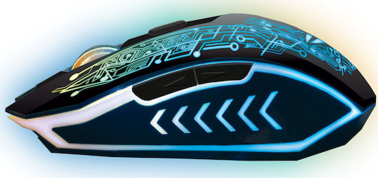 Alcatroz X-Craft Tron 5000 RGB Геймърска Мишка 3200 DPI Черен
