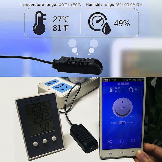 Sonoff Si7021 Temperature and Humidity Sensor Jack with 0.5m Cable