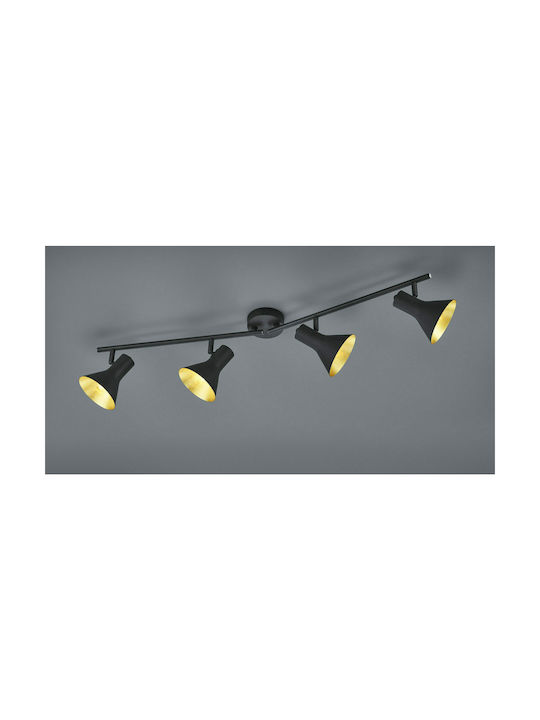 Trio Lighting Nina Spot with 4 Lights and with Socket E14 in Black Color
