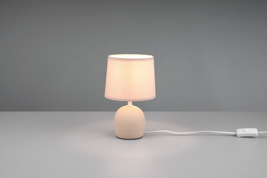 Trio Lighting Malu Ceramic Table Lamp for Socket E14 with Beige Shade and Base