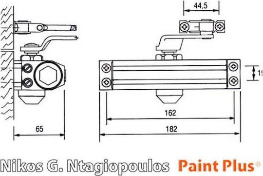 Cisa Door Return Mechanism for Doors up to 105cm and 80kg Silver