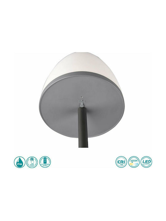 Trio Lighting Domingo Plastic Table Lamp LED with White Shade and Black Base