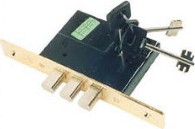 Cisa Recessed Lock Safe deposit box with Cylinder and Center 45mm Gold