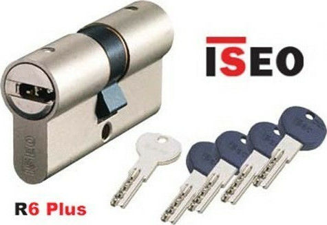 ISEO Lock Cylinder Security R6 Plus 100mm (40-60) with 5 Keys Silver