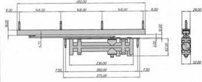 Meroni Serrature Door Return Mechanism Door Silver