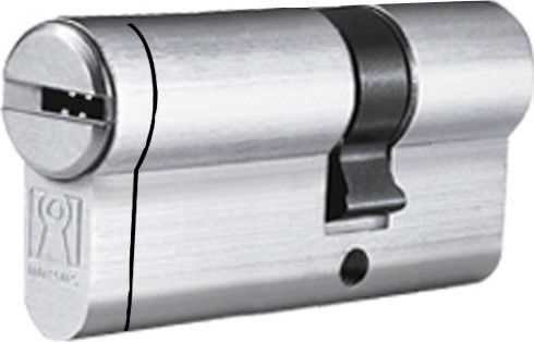 Domus Lock Cylinder Security ECON 100mm (30-70) with 5 Keys Silver