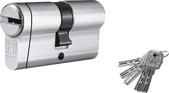 Domus Lock Cylinder Security ECON 100mm (30-70) with 5 Keys Silver
