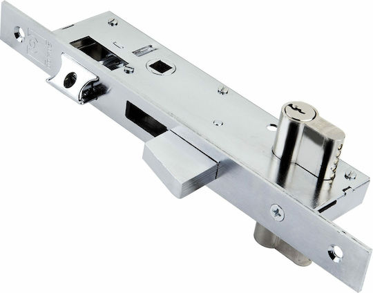 Domus Recessed Lock Front door Bilias,Recessed Locks with Center 30mm Three-Point Locks Silver