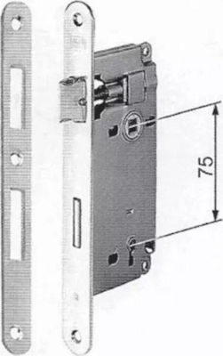 Recessed Lock Mesoportas Silver