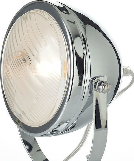 Aca Harley Dekorative Lampe mit Fassung für E14 Lampe Silber