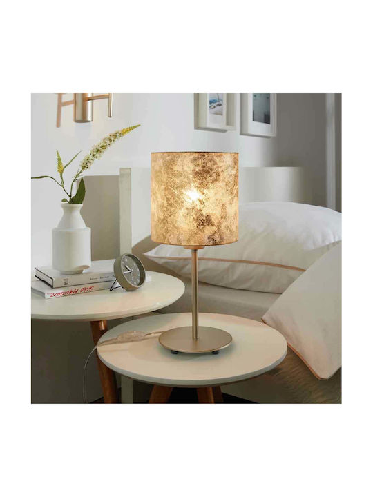 Eglo Viserbella Metal Table Lamp for Socket E27 with Gold Shade and Base