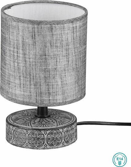 Trio Lighting Marie Ceramic Table Lamp for Socket E14 with Gray Shade and Base