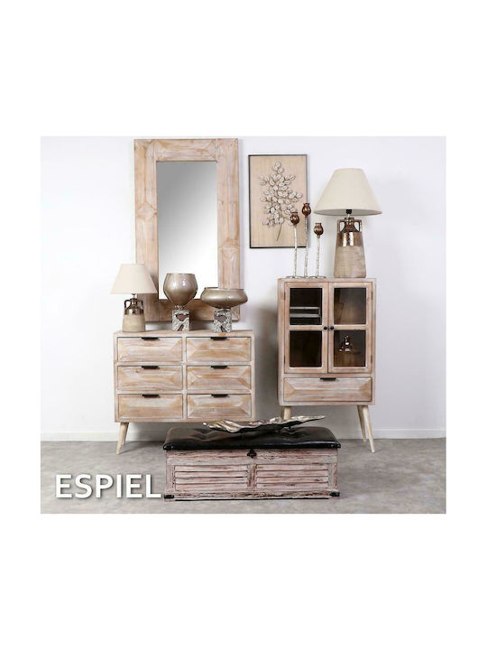 Espiel Ceramic Table Lamp for Socket E27 with Beige Shade and Multicolor Base