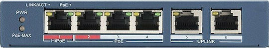 Hikvision Unmanaged PoE+ Switch with 6 Ethernet Ports