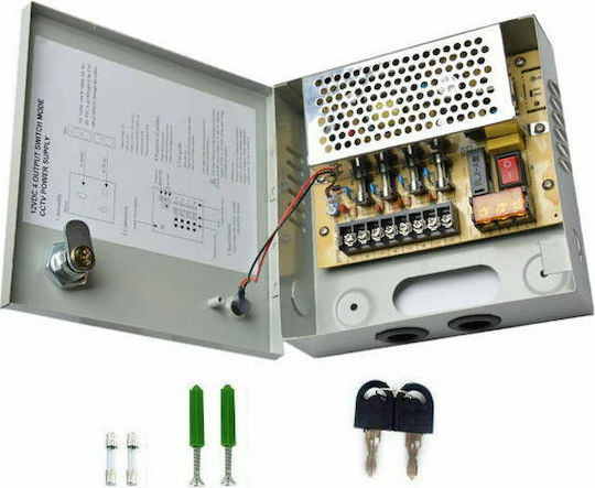 FT Electronics Power Box for CCTV Systems for 4-Way Cameras FTT9-007