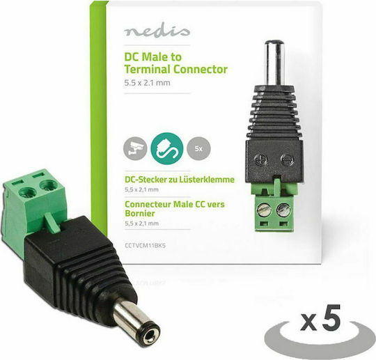 Nedis Connection Plug for CCTV Systems 5τμχ CCTVCM11BK5