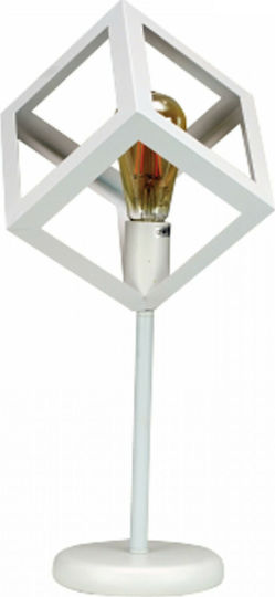 Inlight 3442 White Metal Table Lamp for Socket E27 with White Base