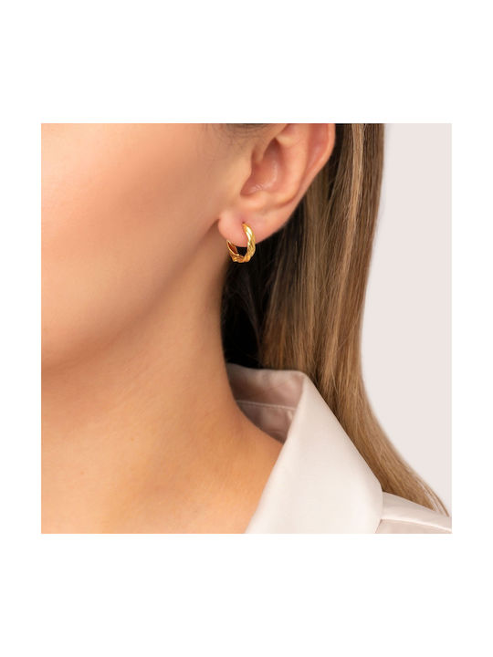 Excite-Fashion Earrings Hoops made of Silver Gold Plated