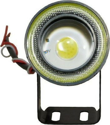 GloboStar Waterproof LED Fog lights with DRL Universal 12V 20W 6.4cm with White Lighting 2pcs