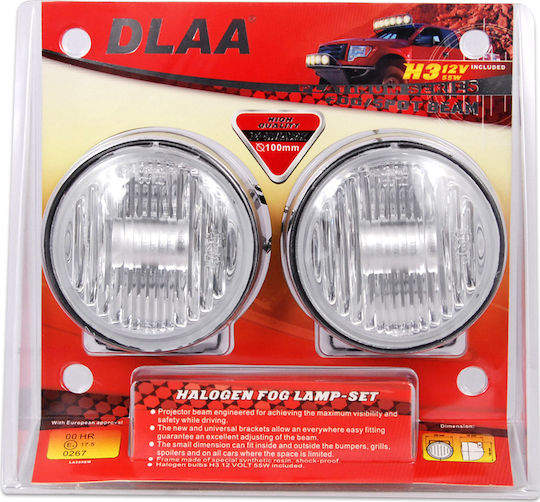 Autoline Rotund Faruri antipană Auto Universal 12V 55W 10cm 2buc