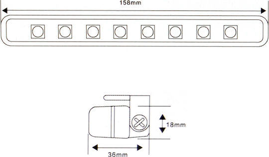 Autoline Daytime light Αδιάβροχα Φώτα Ημέρας Αυτοκινήτου LED Universal 12V 16cm 2τμχ